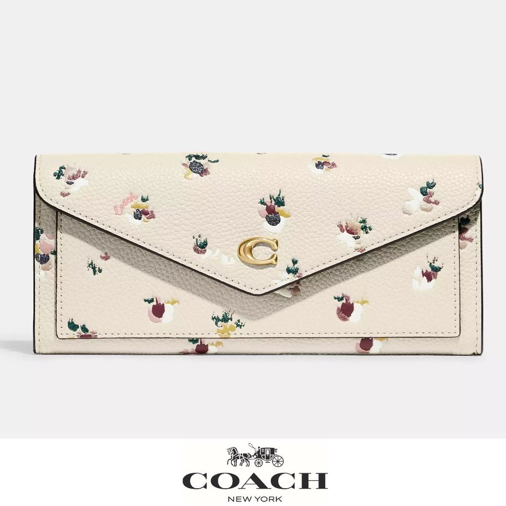 🌺 Wyn Soft Wallet With Paint Dab Floral Print